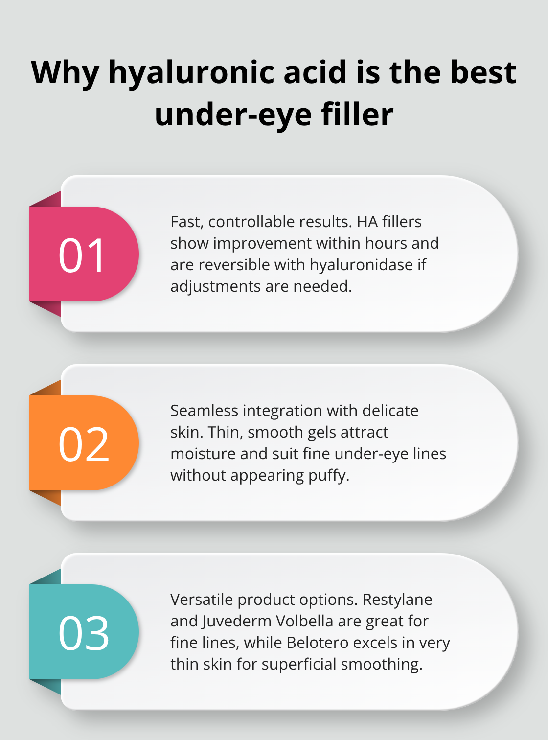 Three reasons hyaluronic acid fillers are preferred for the under-eye area. - dermal fillers for eye wrinkles