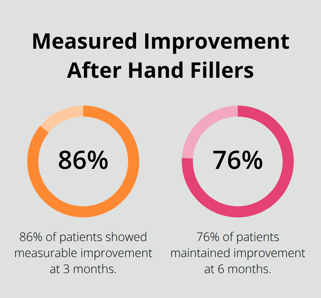 Percentage of patients showing improvement at follow-ups