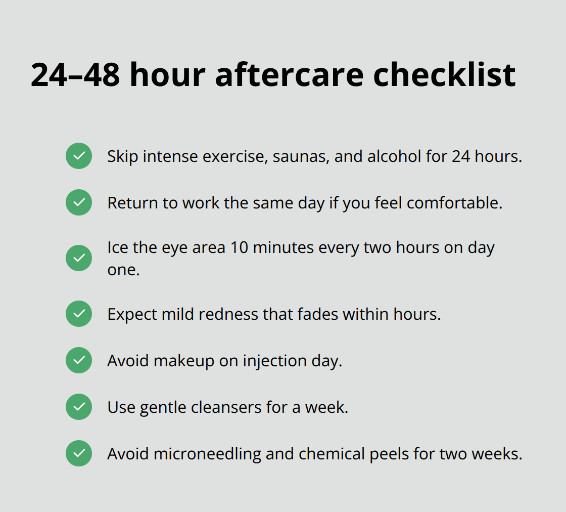 Checklist of immediate post-filler care steps for hooded eyes - dermal fillers for hooded eyes