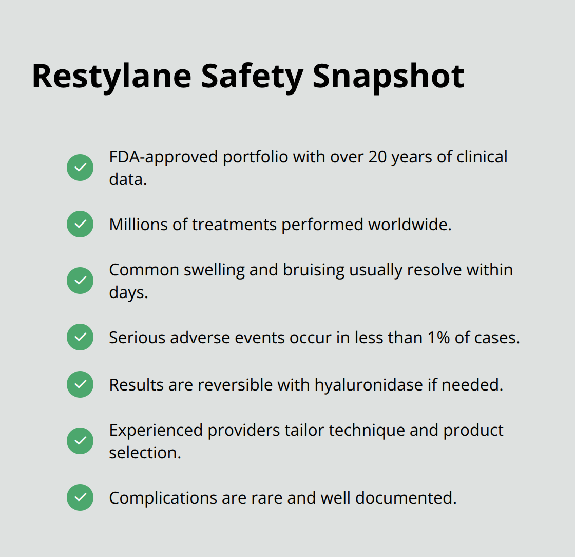 Key safety facts about FDA-approved Restylane fillers and typical side effects. - dermal fillers restylane
