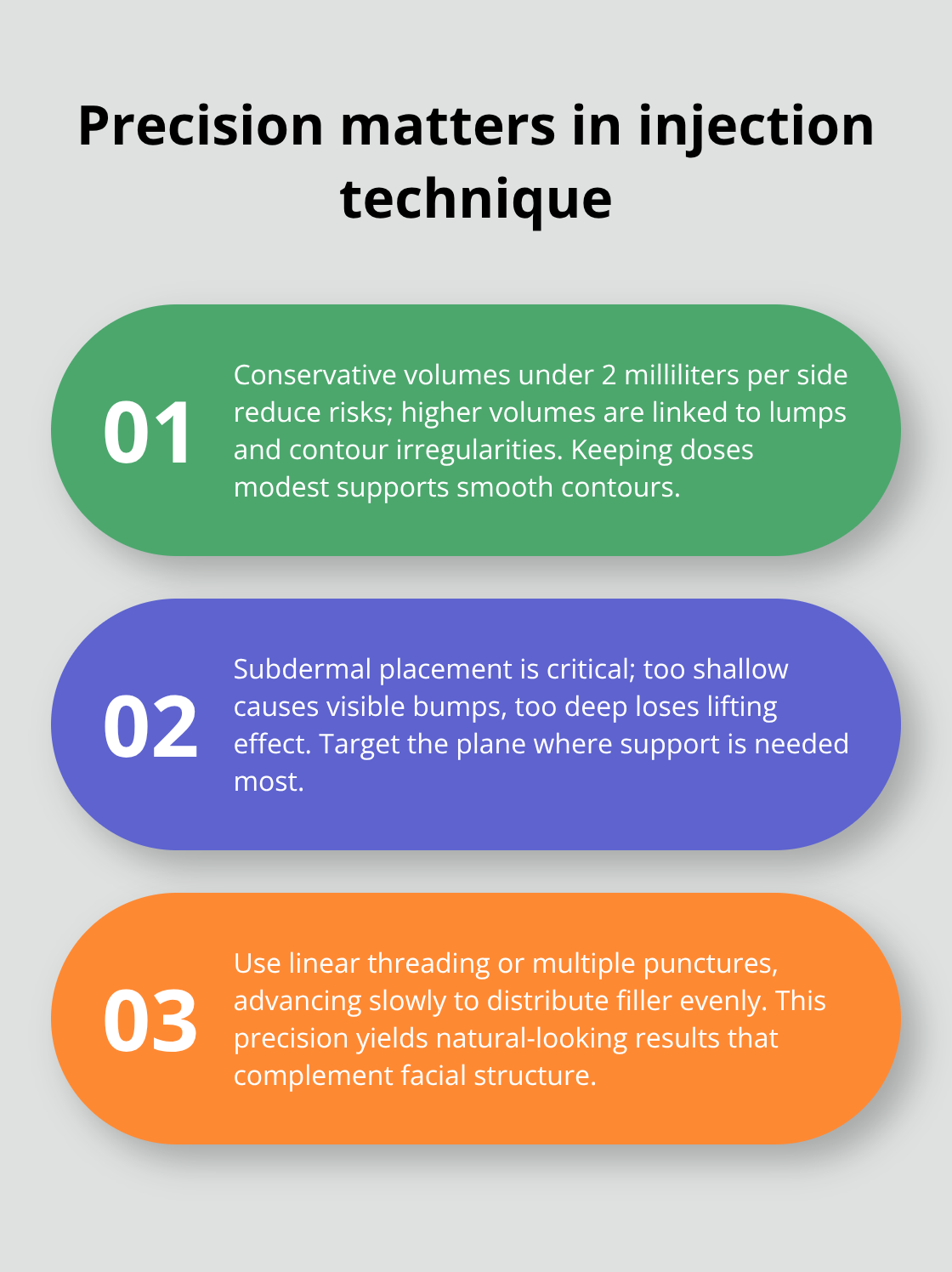 Key injection technique points for natural nasolabial fold filler results - dermal fillers smile lines