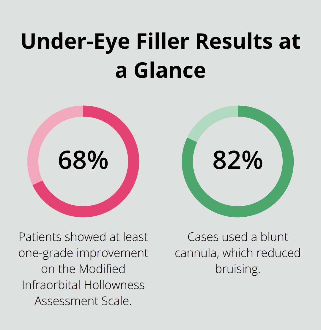 Key under-eye filler outcomes: improvement rate and cannula usage reducing bruising. - dermal fillers sunken eyes