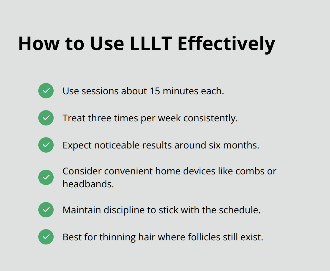 Checklist of best practices and expectations for Low-Level Laser Therapy (LLLT) for hair - hair restoration non surgical