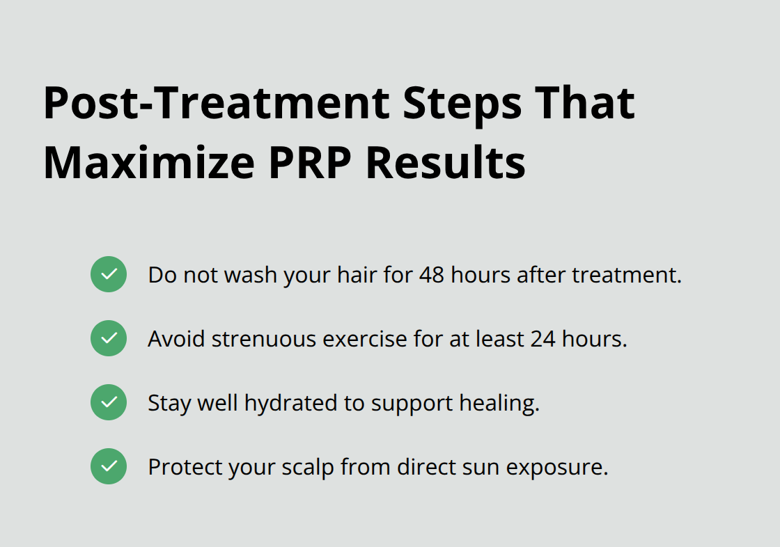 Checklist of key post-PRP care steps to boost results - platelet rich plasma scalp